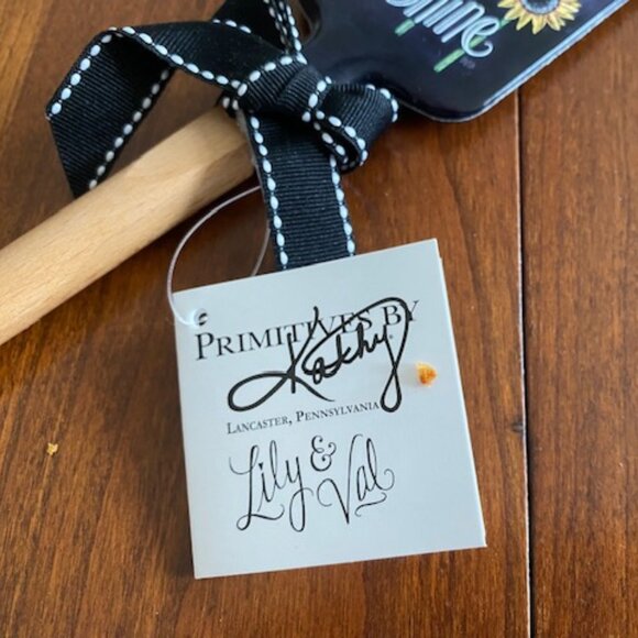 Brown HANDCRAFTED Earthenware JUG w PAINTED SUNFLOWER + SUNFLOWER RUBBER SCRAPER - Picture 10 of 10